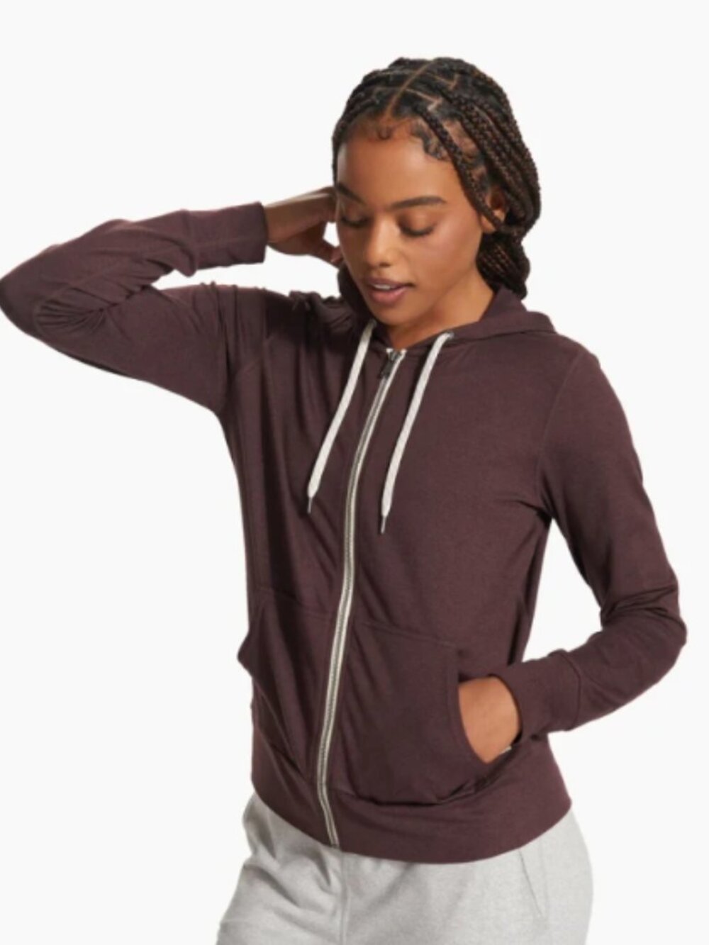 Vuori Brown Halo Perfomance Hoodie Size Small